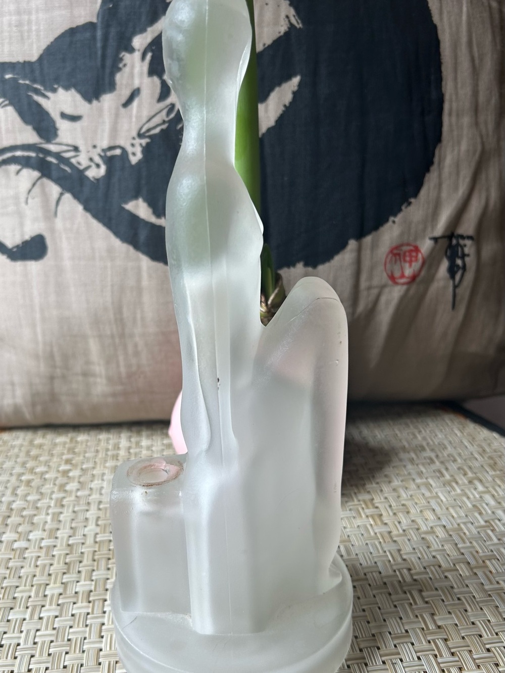 Art Deco c1920’s Frosted Glass Figurine. Was a lamp. - Picture 10 of 14
